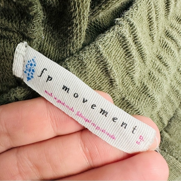 Free People Jogger Sweatpants Olive Green Fitted Gorpcore Gym Workout Small - Picture 6 of 7